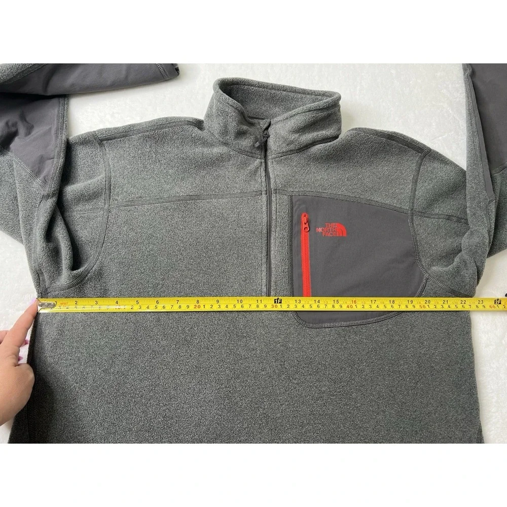 The North Face Polartec Dome Logo Fleece 1/4 Zip Base Layer Pullover Jacket Sz M